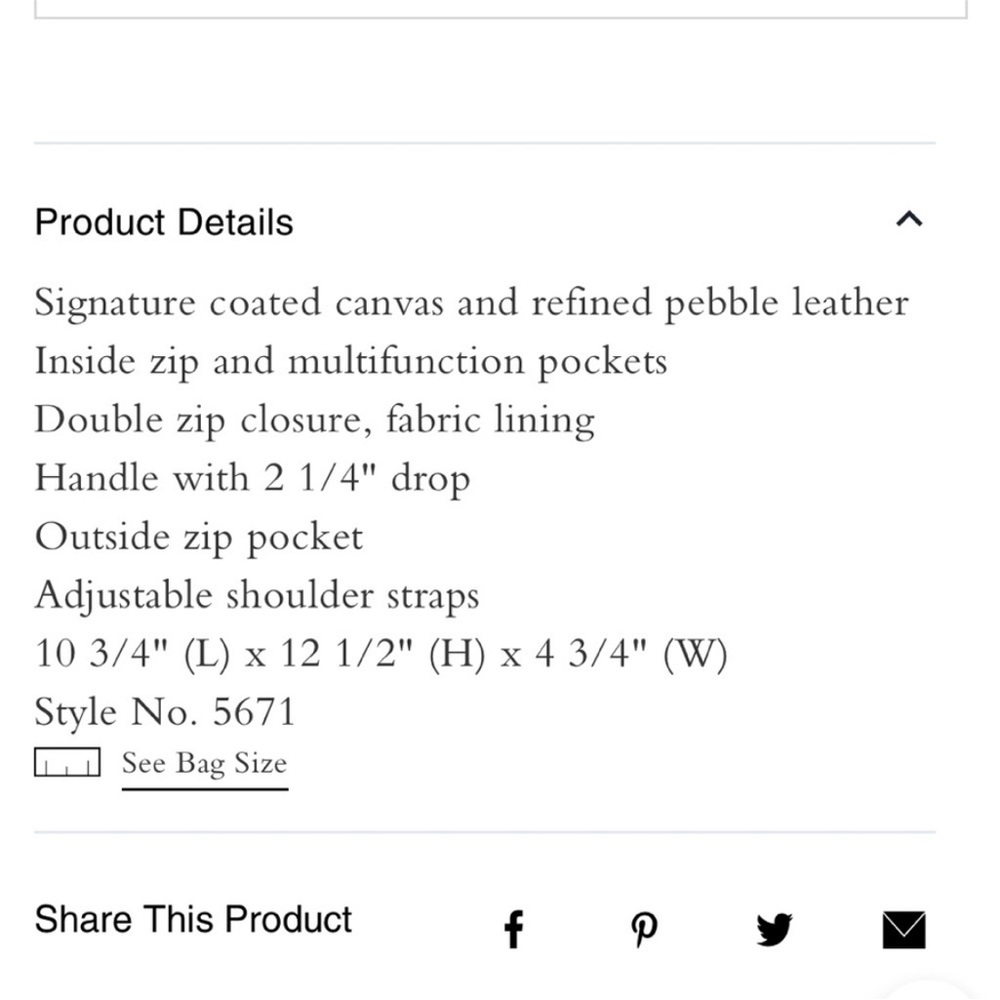 Coach Tan Backpack with Signature Monogram - Picture 5 of 12